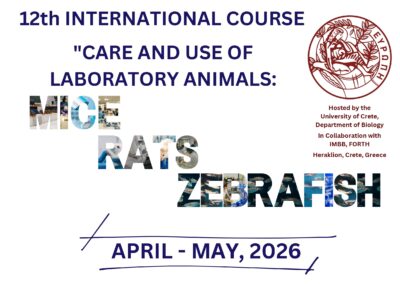 Call for Applications to the 12th International Course “Care and Use of Laboratory Animals: mice, rats and zebrafish”
